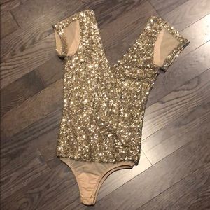 Bebe Sequin Bodysuit